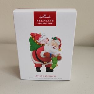 Hallmark Keepsake Santa Ornament in Red and Green